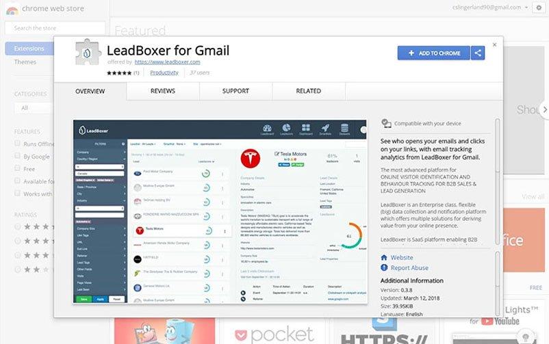 Leadboxer for Gmail 1