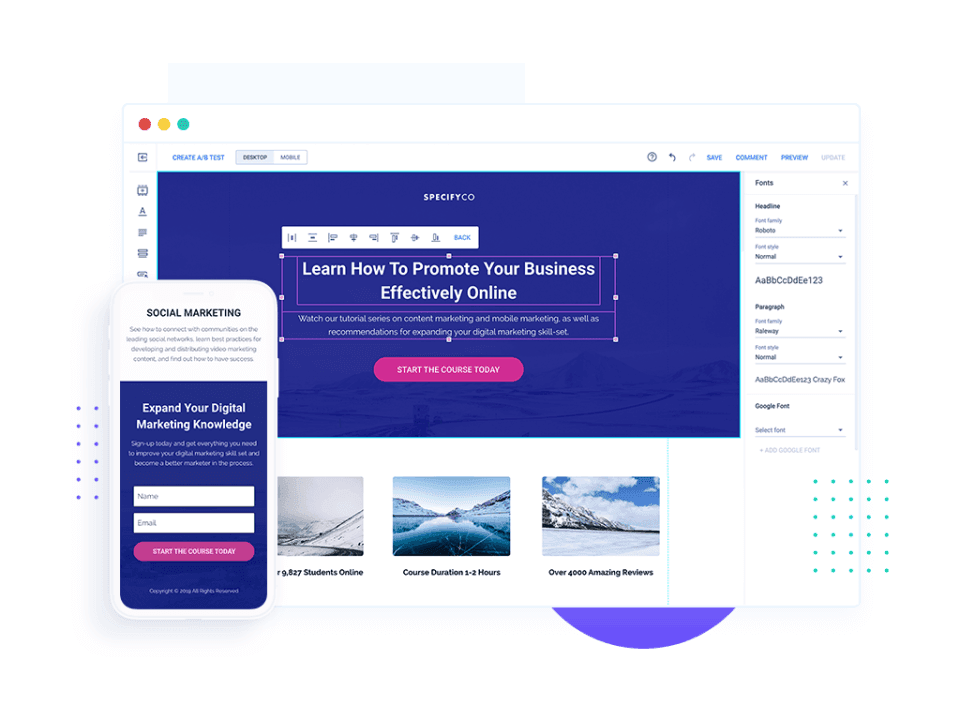 landing page builder from instapage